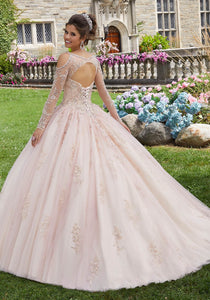 Crystal Bead Embroidered Quinceañera Ballgown