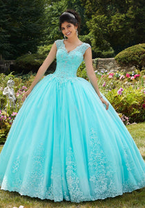 Embroidered Lace Quinceañera Dress