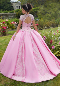 Shimmering Organza and Tulle Quinceañera Dress