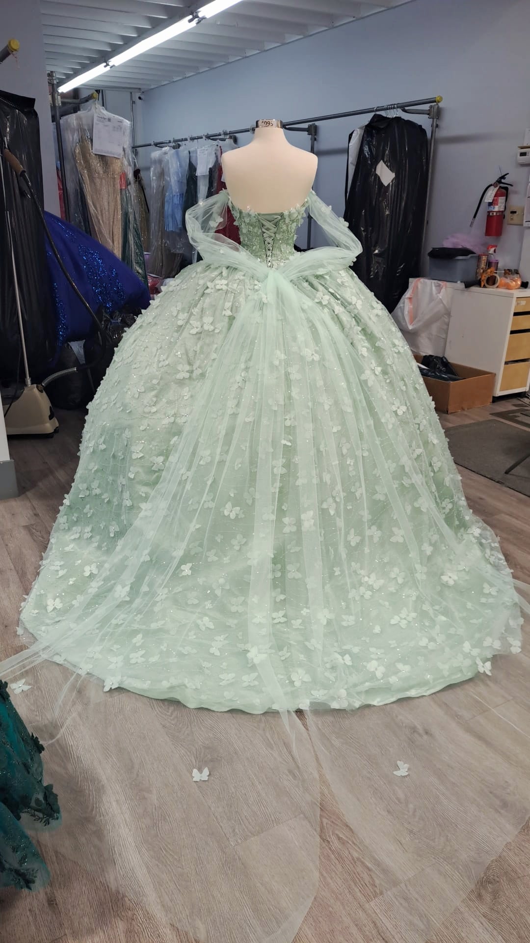 Dancing Queen Sage Quinceanera Dress sweet ceremonias
